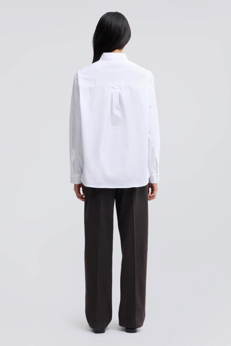 Aspesi White Boxy Cropped High-Low Cotton Shirt