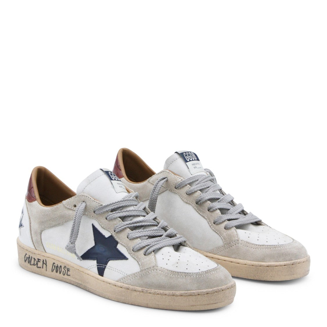 Golden Goose Ballstar Sneakers With Vintage Aesthetic And Star Patch