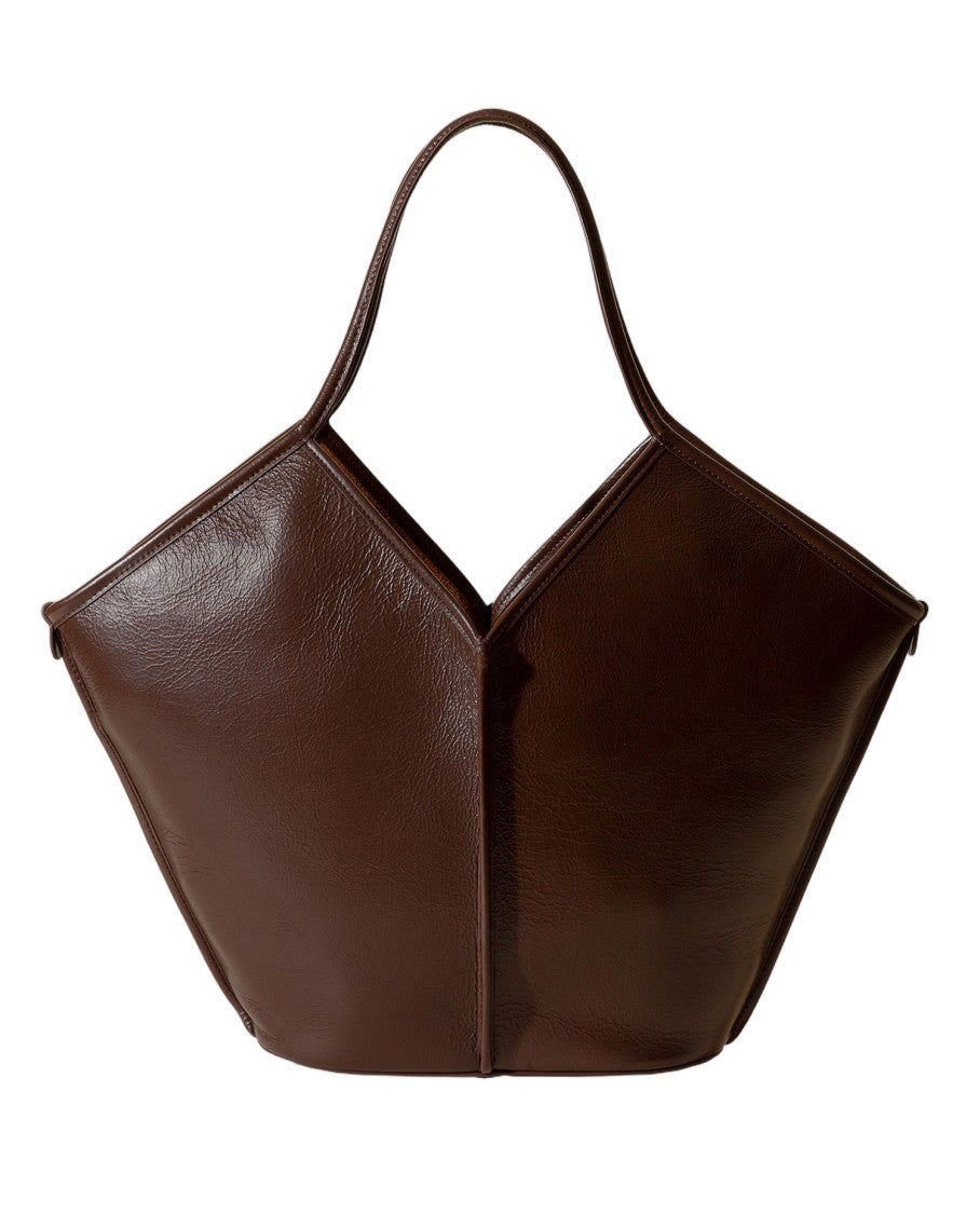 Hereu Dark Brown Calella Leather Tote Bag