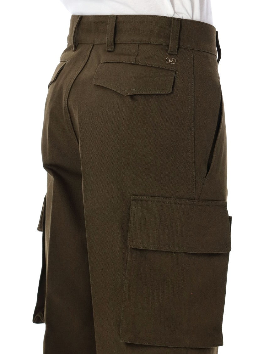 Valentino Garavani Vlogo Signature Cotton Cargo Utility Pants