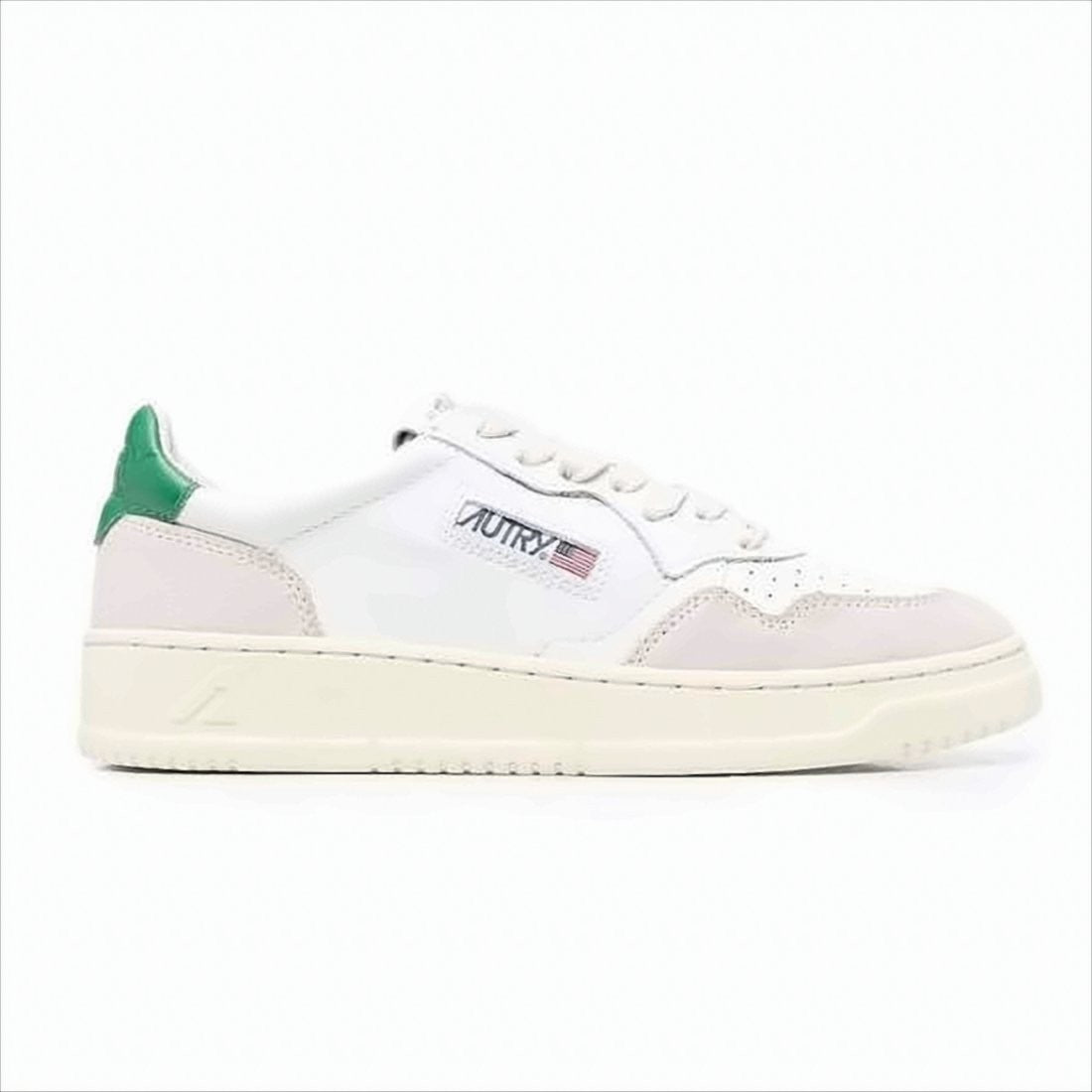 Autry Low-Top White Leather Sneakers With Suede Detailing