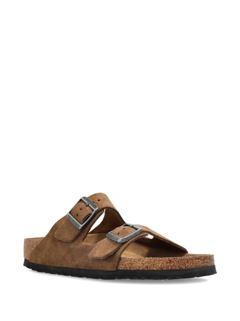 Birkenstock Brown Calfskin Arizona Sandals With Adjustable Straps