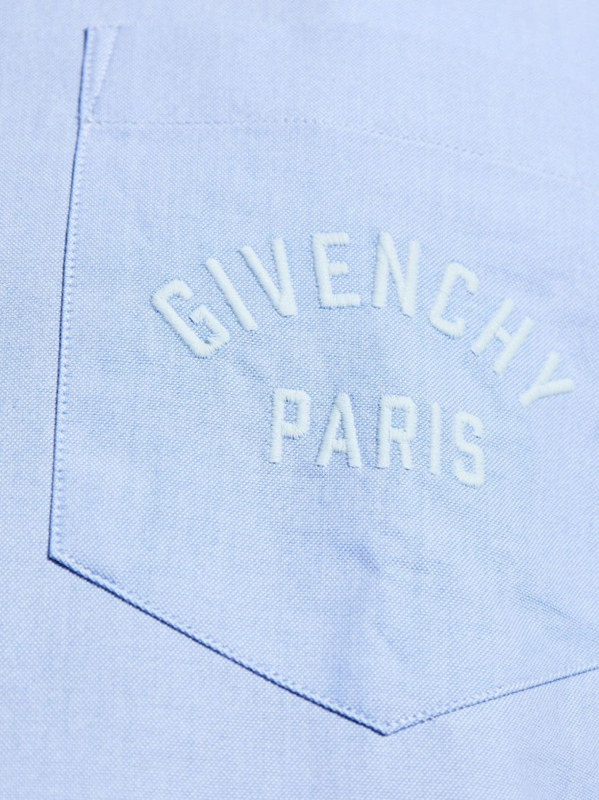 Givenchy Button-Down Shirt With Pointed Collar And Embroidered Detail
