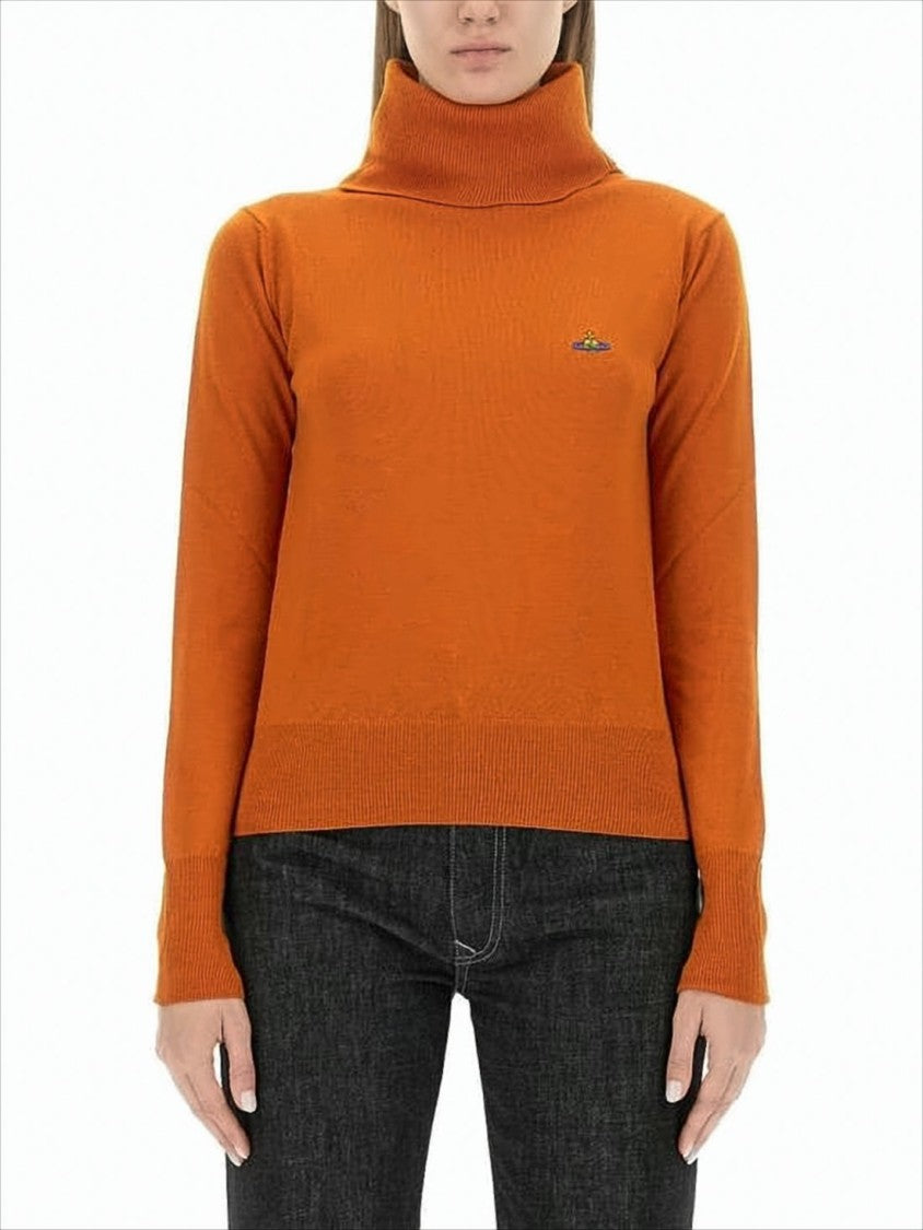 Vivienne Westwood Fitted Turtleneck Sweater With Ribbed Detailing