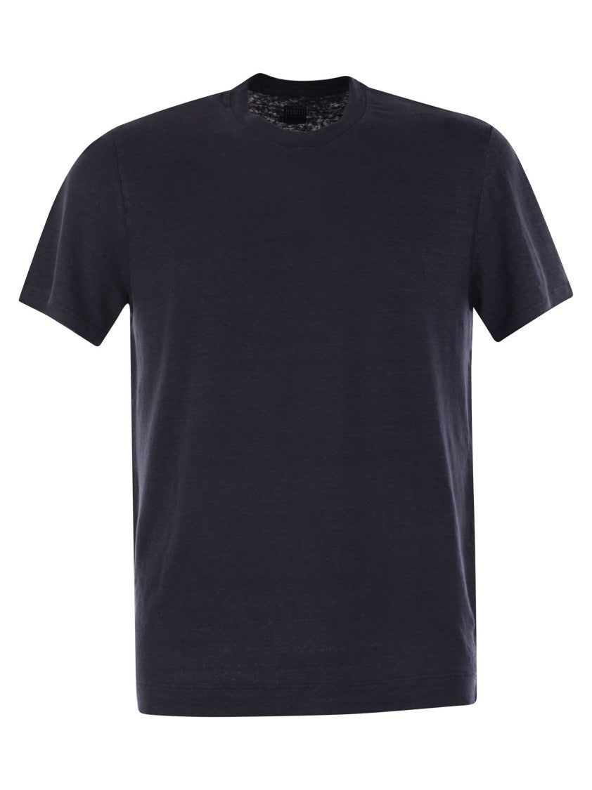 Fedeli Lightweight Linen And Elastane Blend T-Shirt
