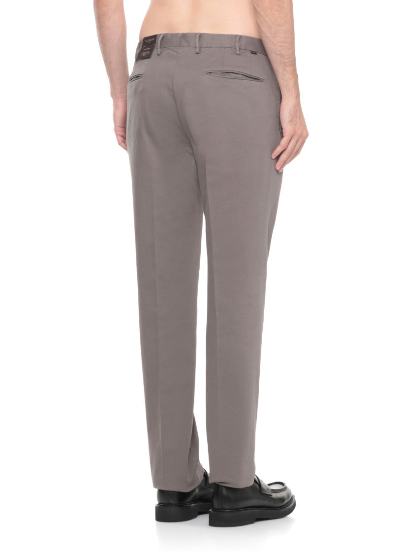 Incotex Tailored Grey Cotton Pants With Versatile Design
