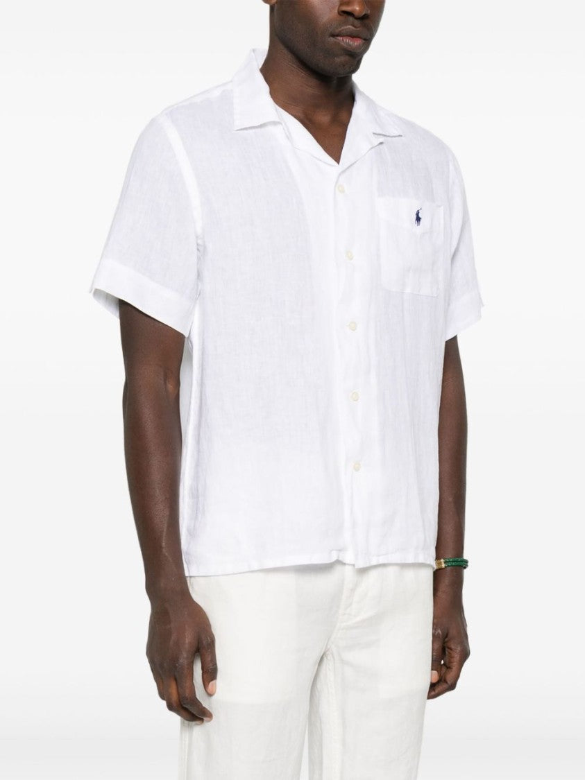 Polo Ralph Lauren Short-Sleeved Button-Up Shirt With Signature Motif