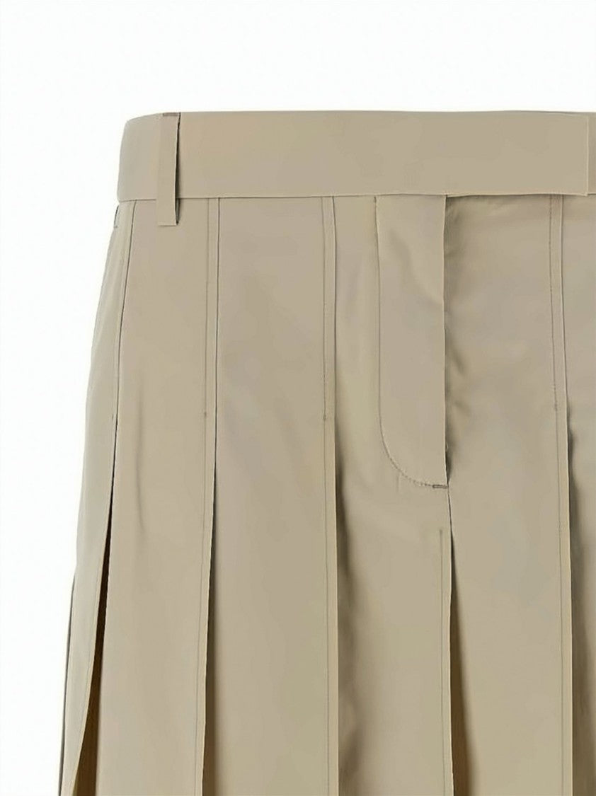 Thom Browne Structured Pleated Cotton Skirt