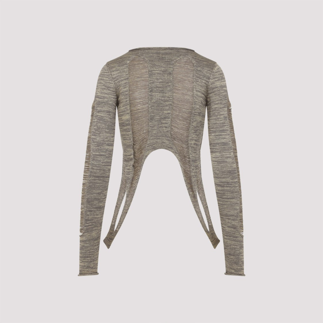 Rick Owens Metallic Finish Avant-Garde Top With Dramatic Silhouette