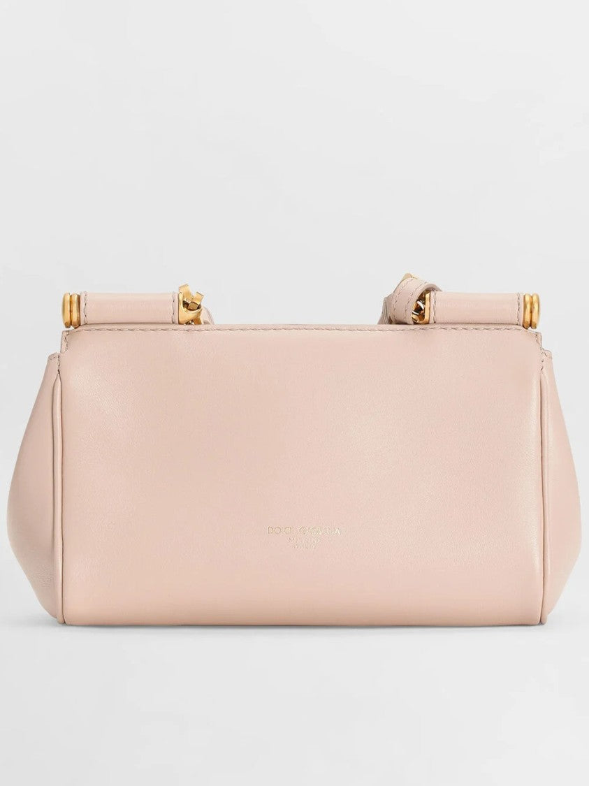 Dolce & Gabbana Neutrals Vit. Plonge Structured Leather Handbag