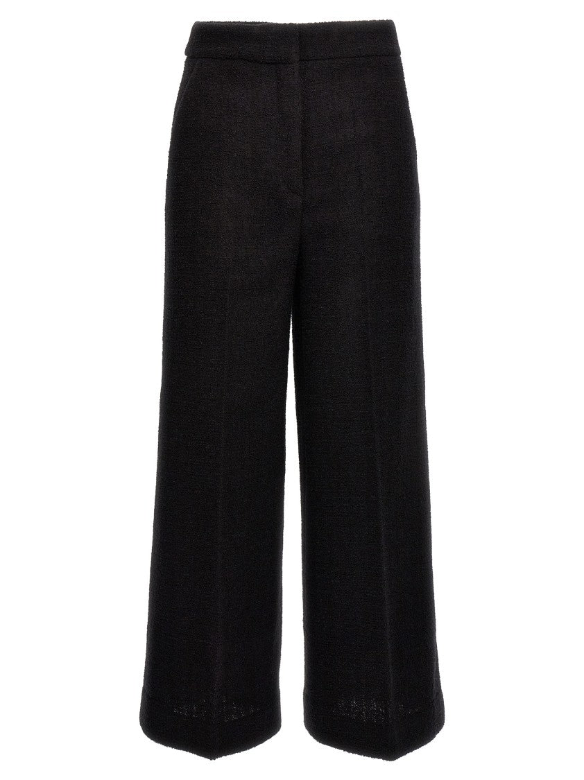 Moschino Cropped Bouclè Pants With Tailored Silhouette