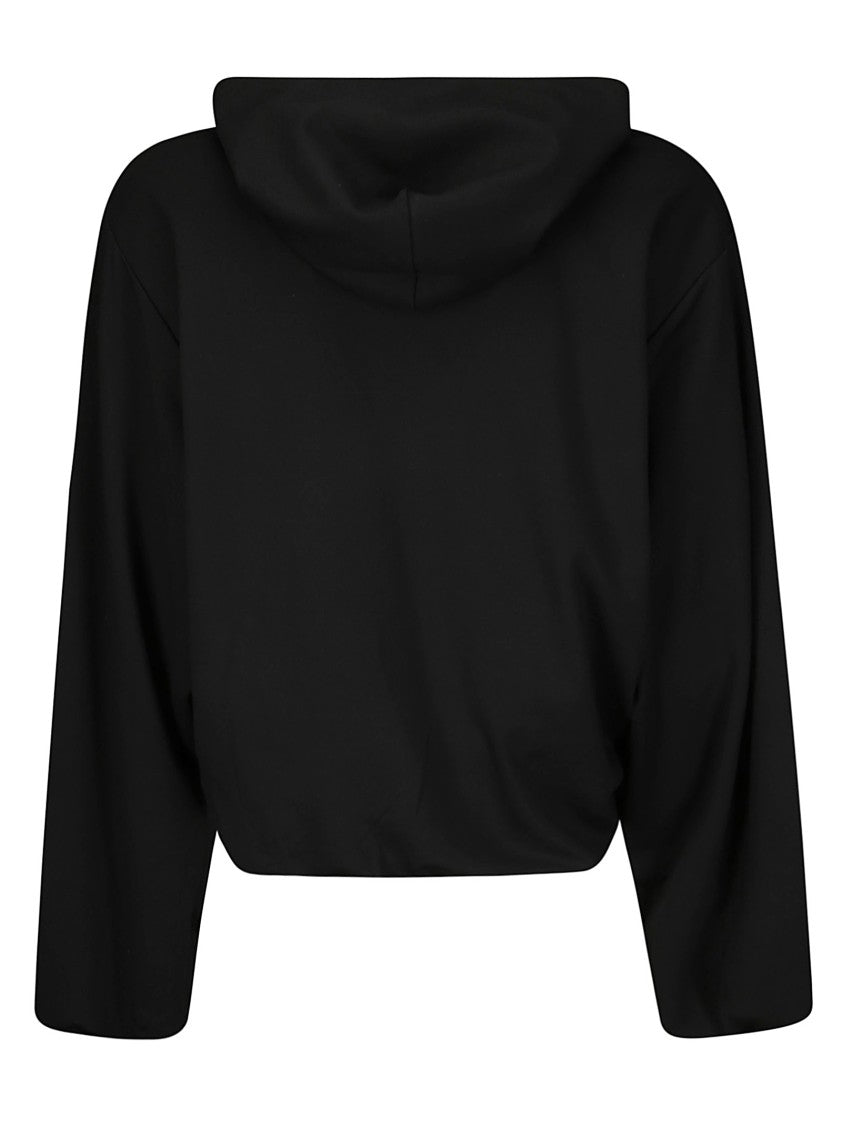 Heliot Emil Long-Sleeved Cotton Sweatshirt With Hood And Metal Accent