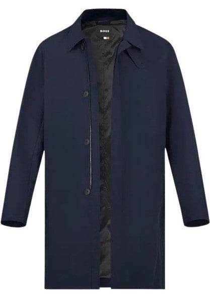 Boss Blue Roll Collar Jacket