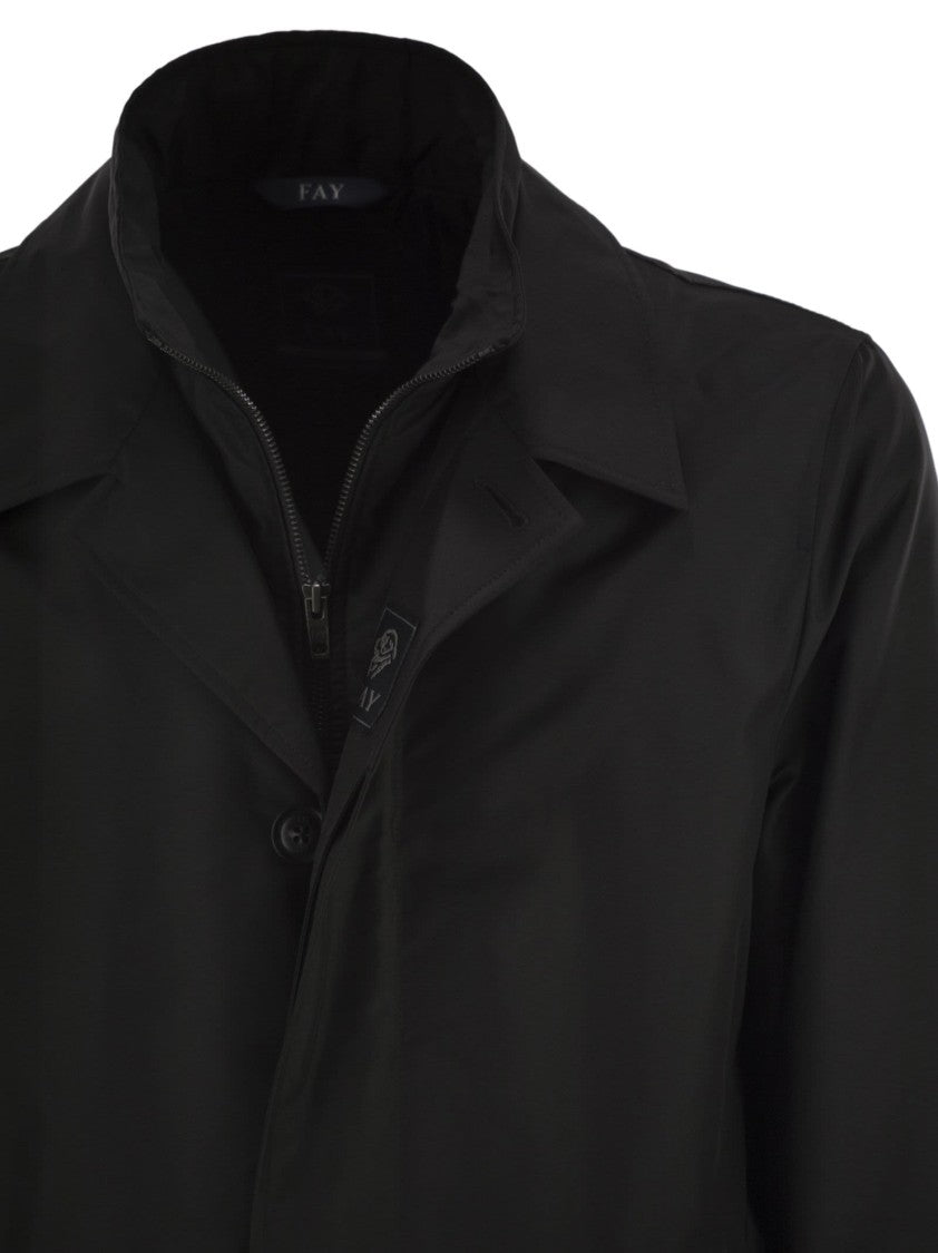 Fay Morning Coat In Technical Poplin