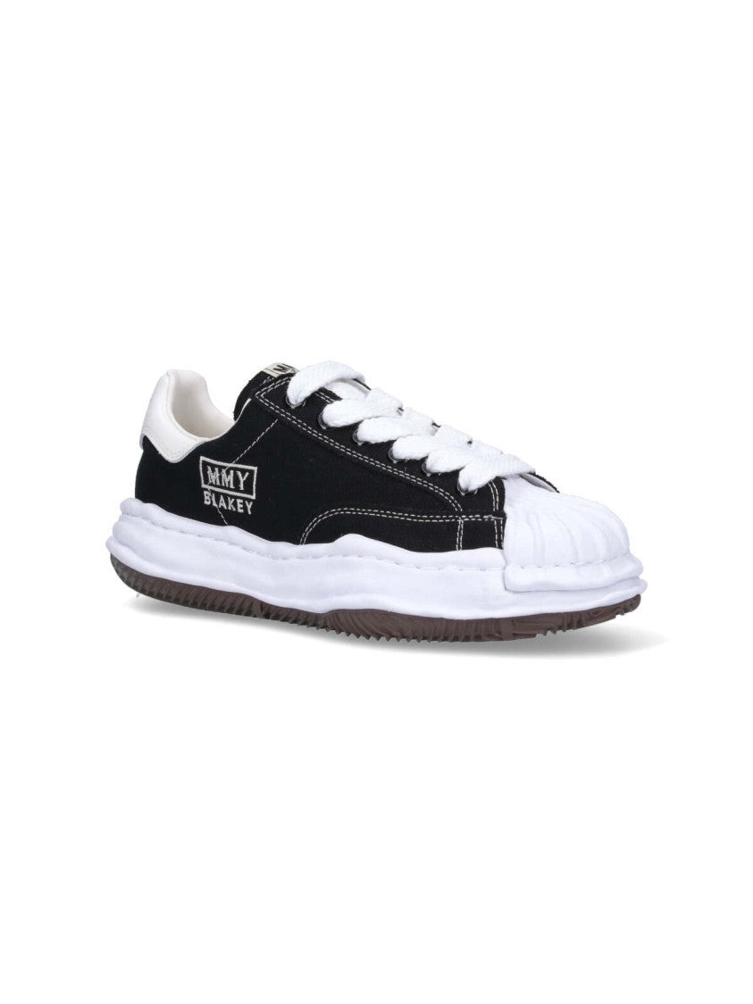 Maison Mihara Yasuhiro Black Blakey Low-Top Cotton Sneakers