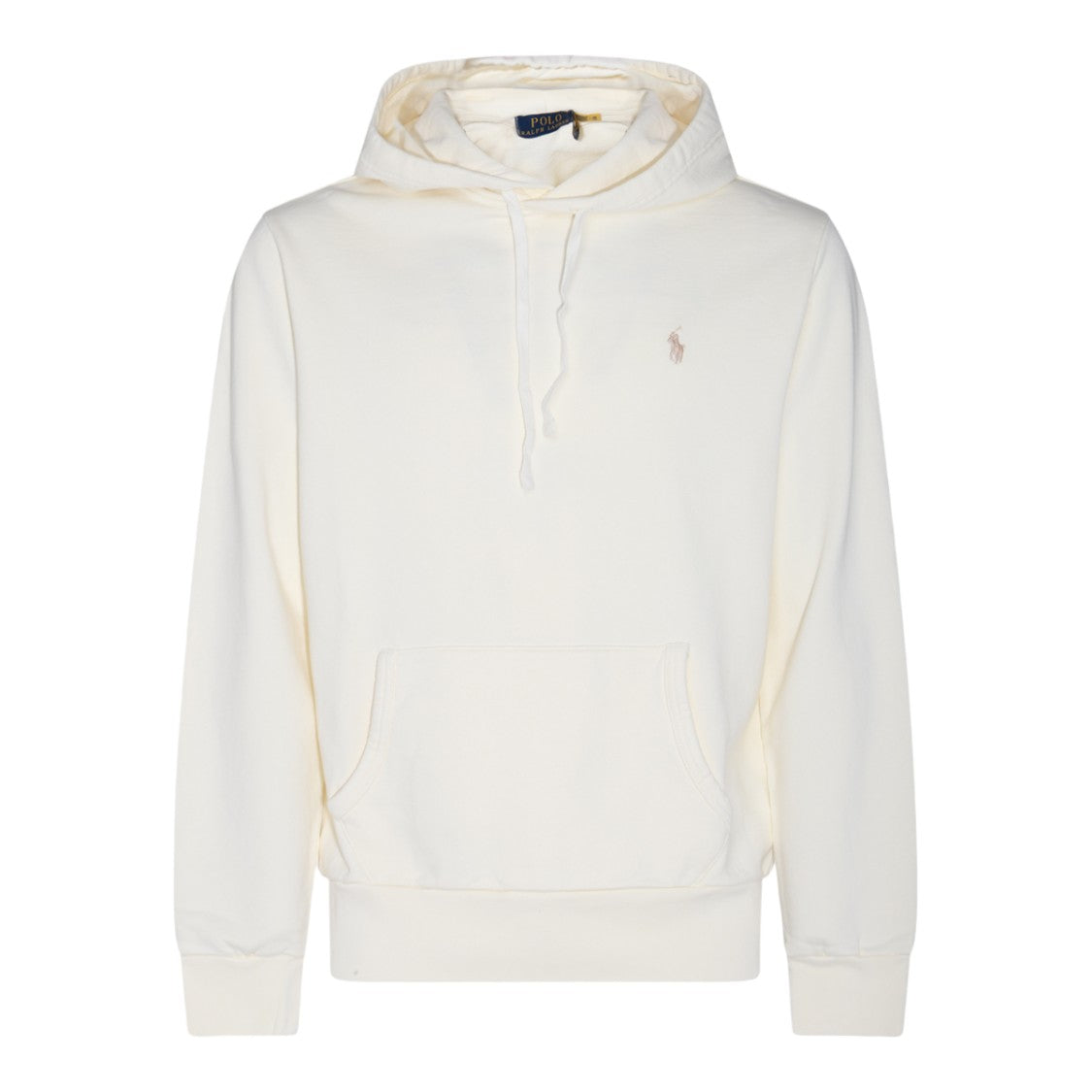 Polo Ralph Lauren Minimalist Light Cream Hoodie Sweater With Subtle Logo