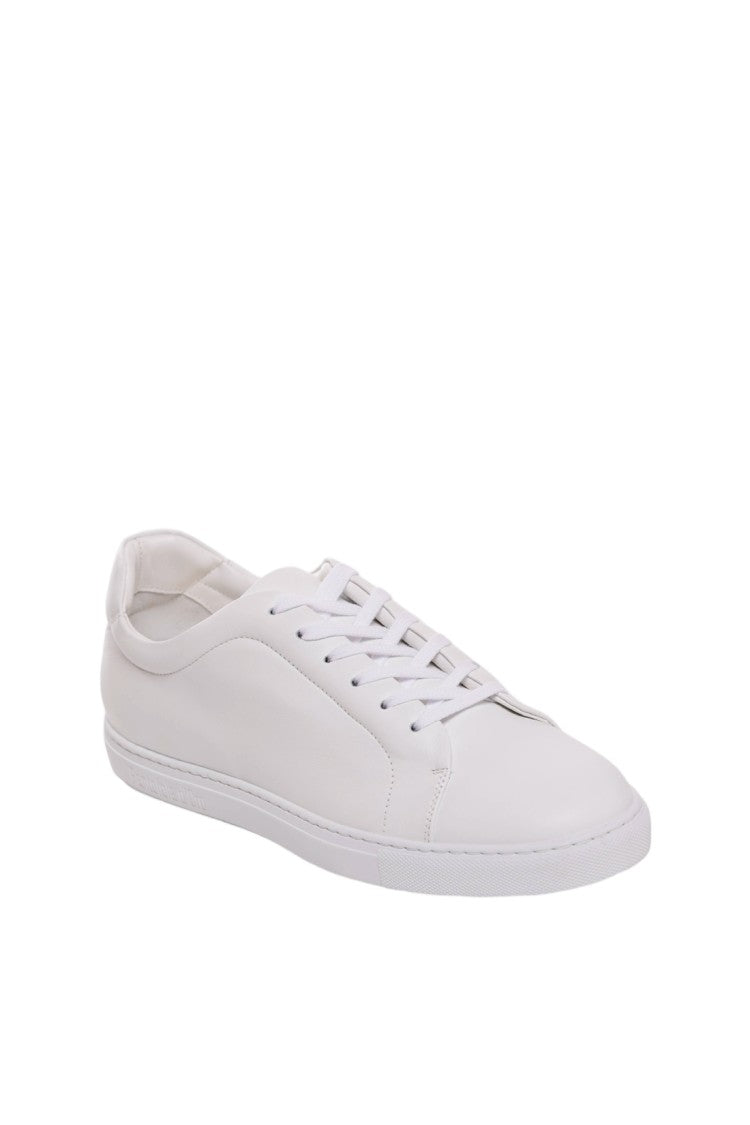 Pantofola D'oro White Calf Leather Padded Collar Sneakers