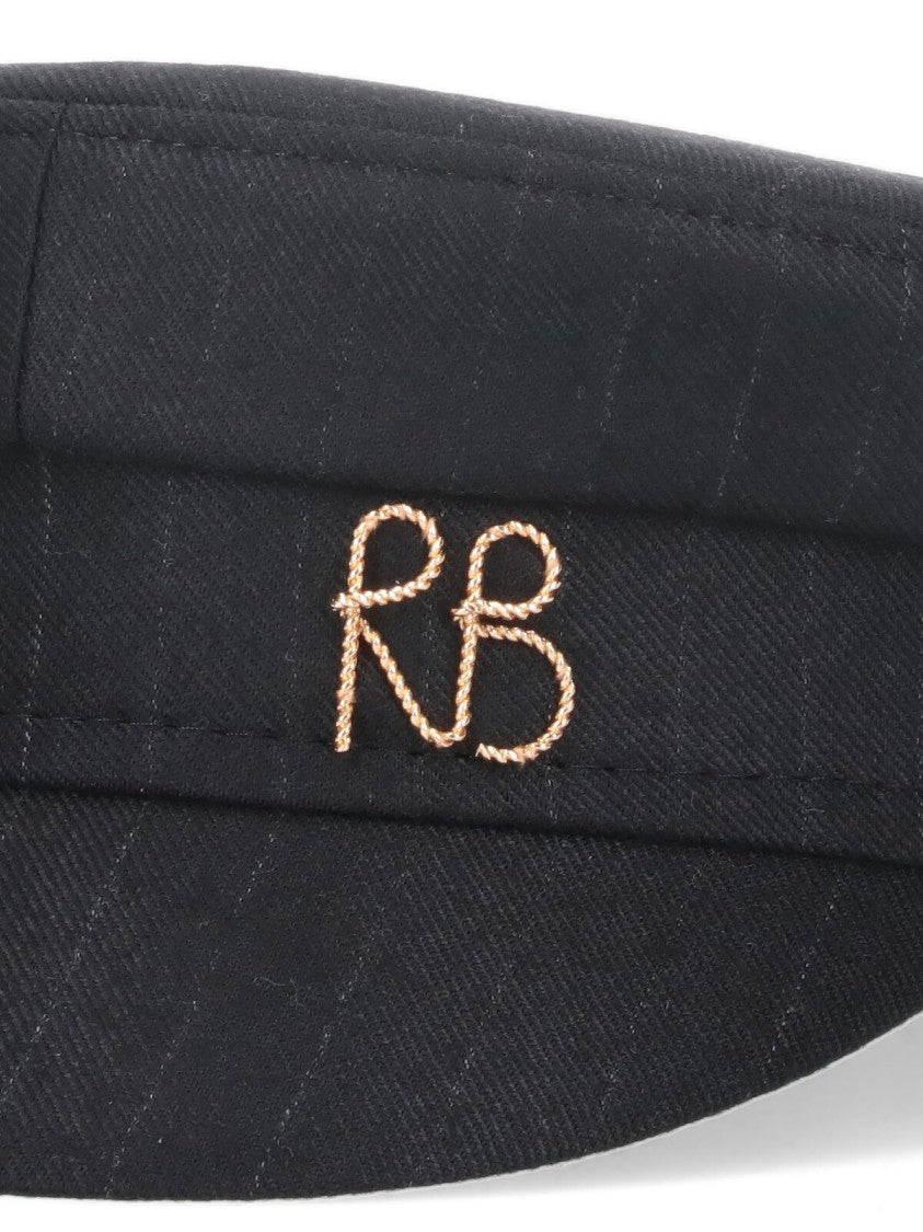 Ruslan Baginskiy Baker Boy Wool Blend Hat Black