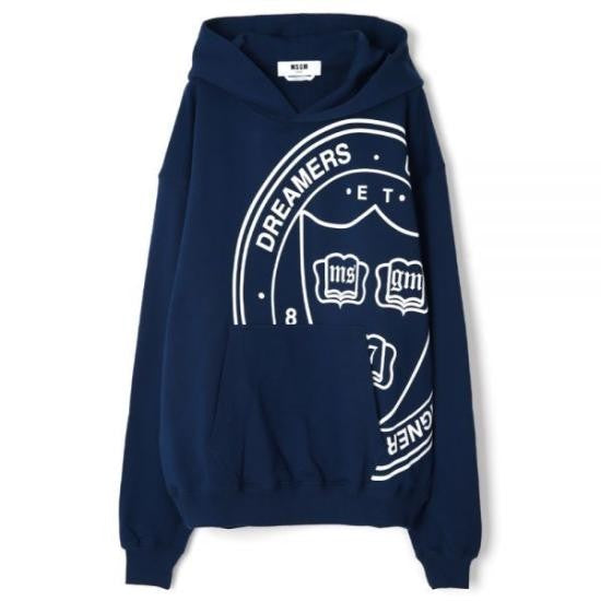 Msgm Relaxed-Fit Hoodie With Bold Graphic Print