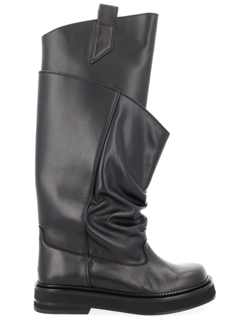 The Attico Passeggiata Mid-Calf Slouchy Leather Boots