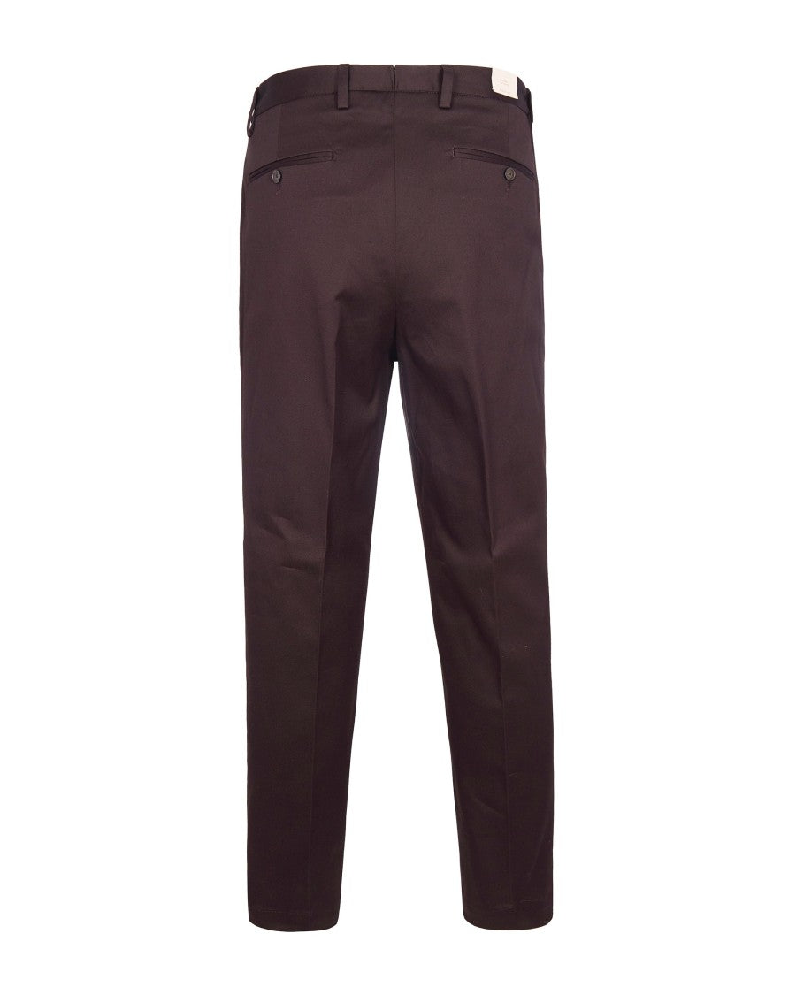 Briglia Brown Tailored Cotton Trousers