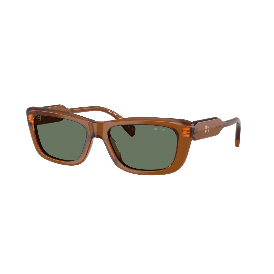 Miu Miu 0Mu B12s Thick Acetate Rectangular Sunglasses