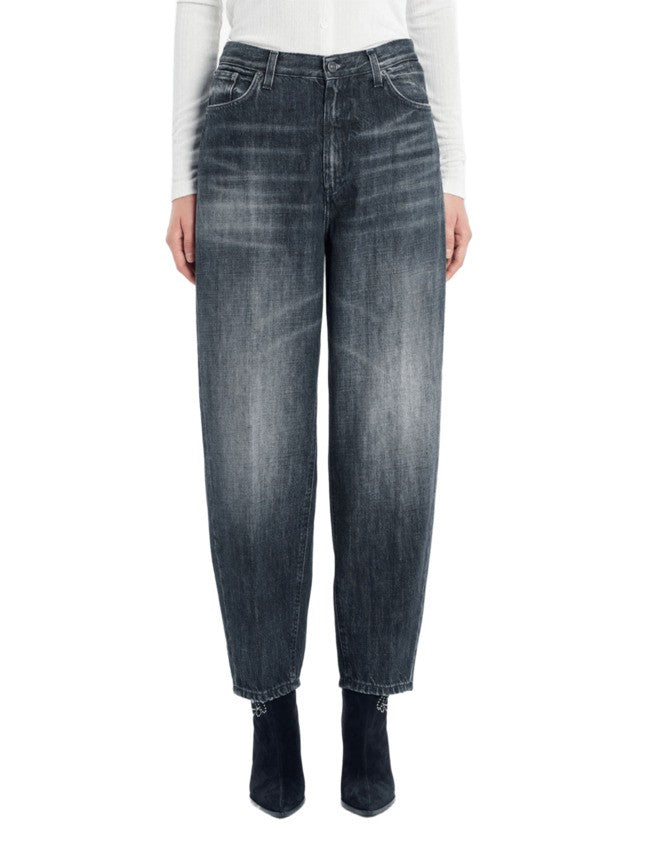 Dondup Vintage Black Relaxed-Fit Jeans With Tapered Leg And Five-Pocket Design