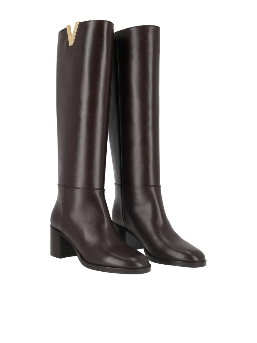 Via Roma 15 New Semplice Smooth Leather Tall Boots