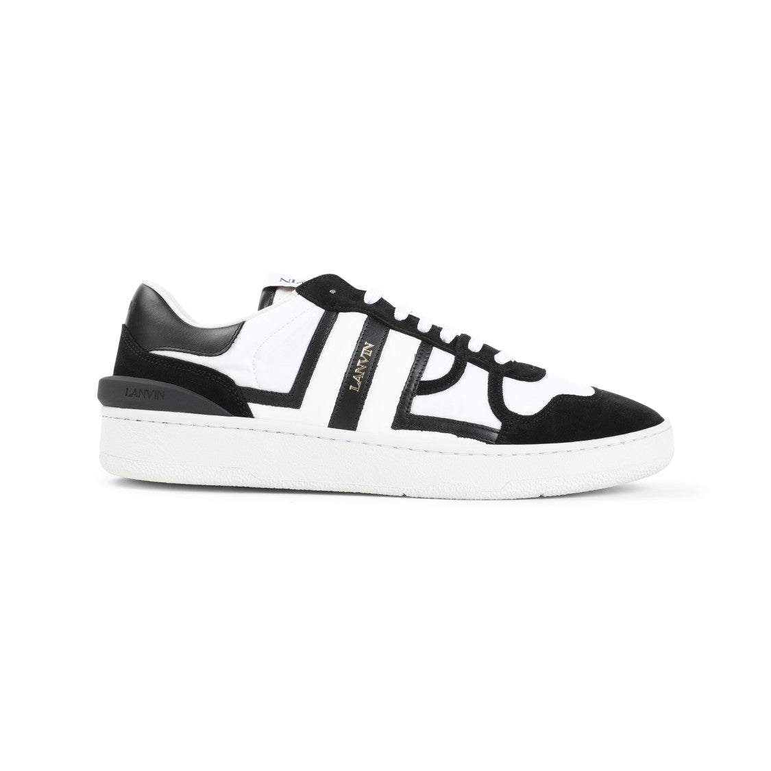 Lanvin Black And White Lanvin Sneakers With Suede Accents