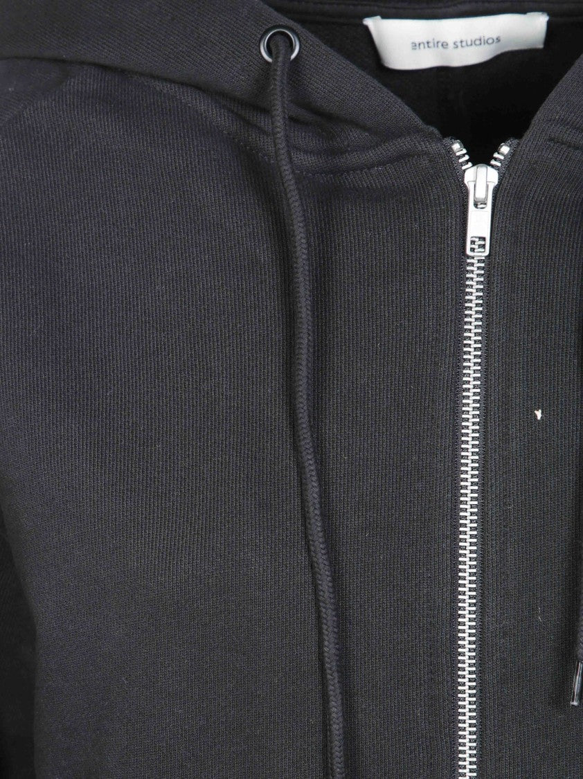 Entire Studios Slim Zip Up Slim-Fit Drawstring Hooded Sweatshirt