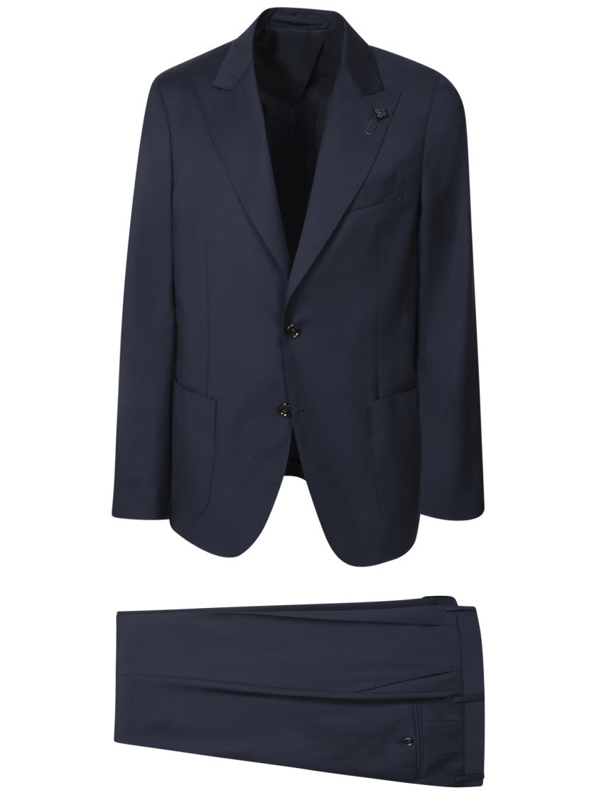 Lardini Tailored Blue Wool Suit