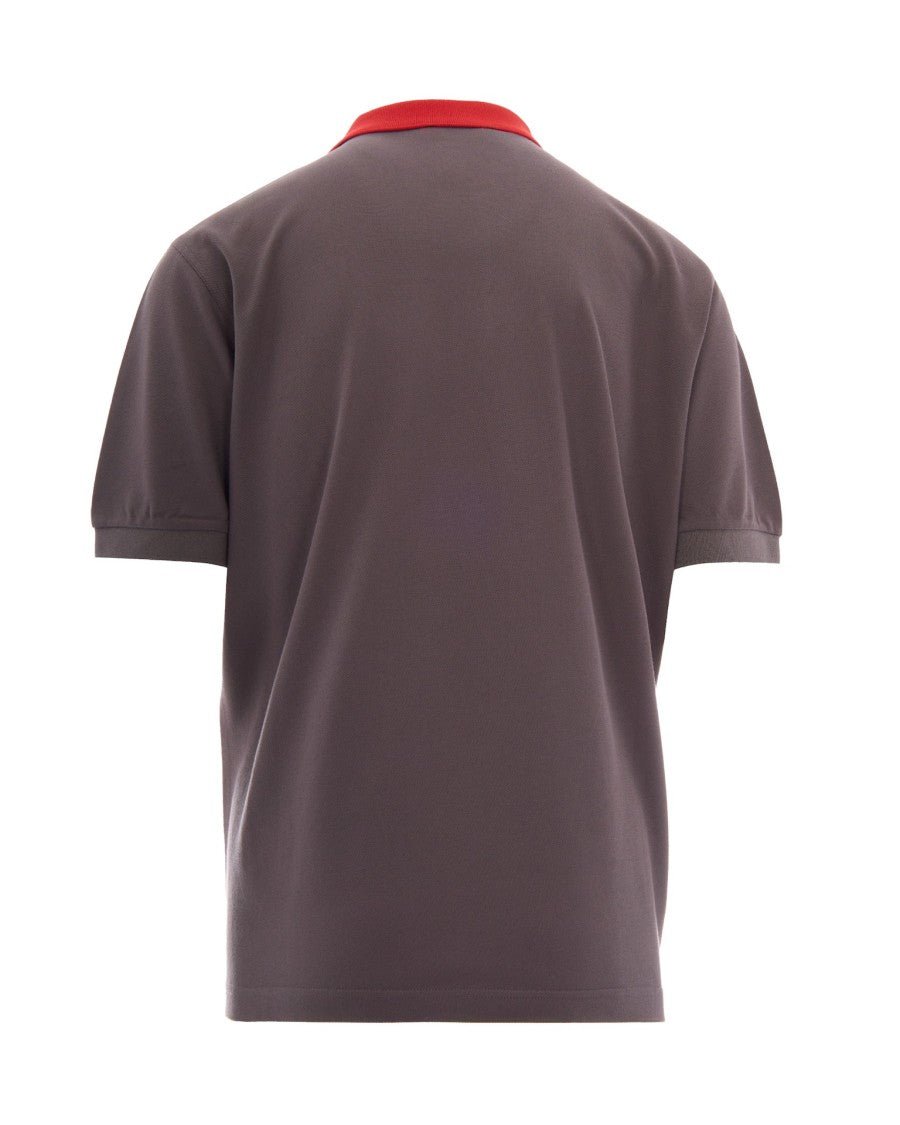 Marni Truffle Piquè Contrast Collar Cotton Polo Shirt