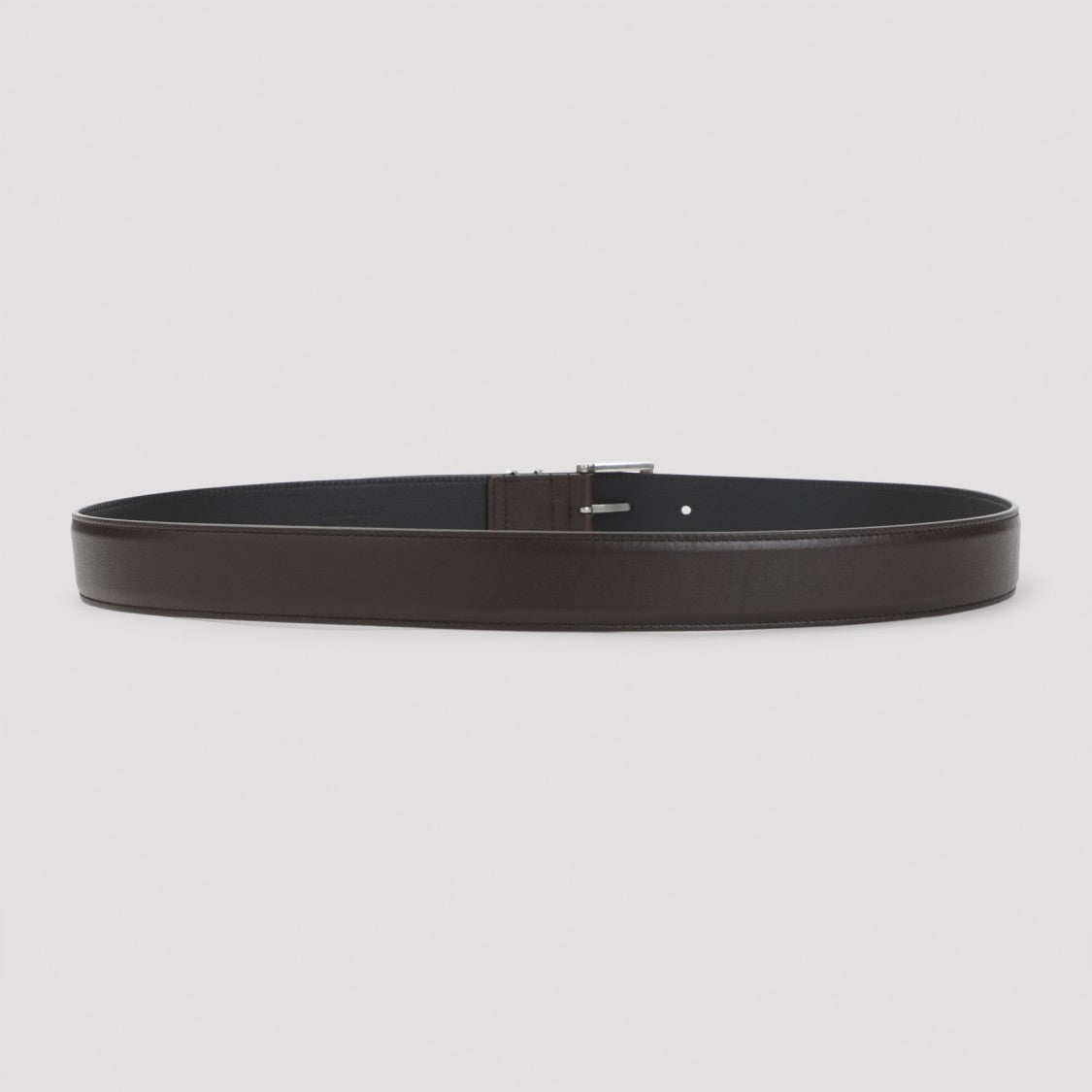 Saint Laurent Classic Brown Calf Leather Belt