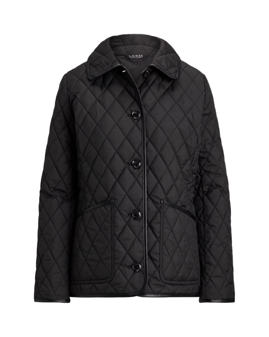 Lauren Ralph Lauren Insulated Black Coat With Quilted Design