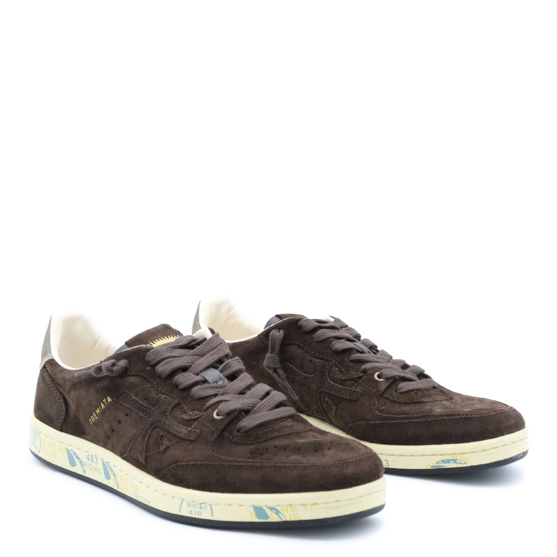 Premiata Dark Brown Suede Sneakers