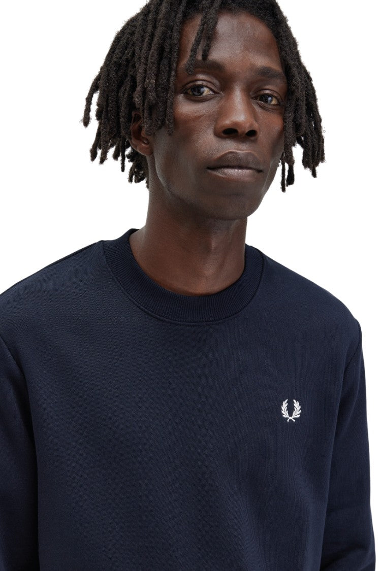 Fred Perry Regular Fit Black Cotton-Blend Fred Perry Sweatshirt