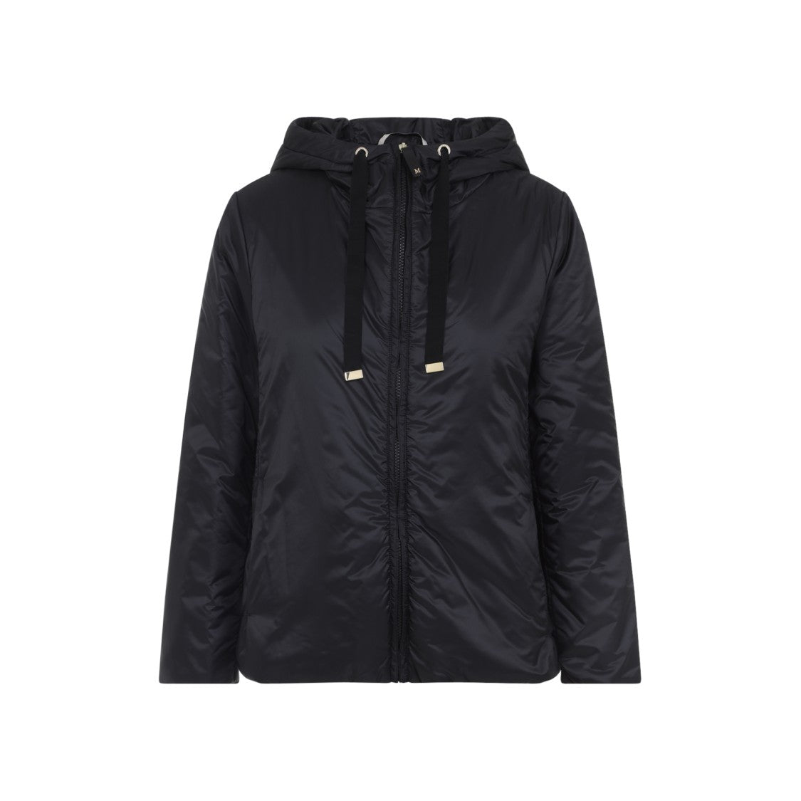 Max Mara Lightweight Black Jacket With Adjustable Hood