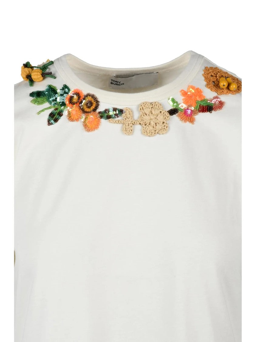 Tory Burch Short-Sleeved Crew Neck T-Shirt