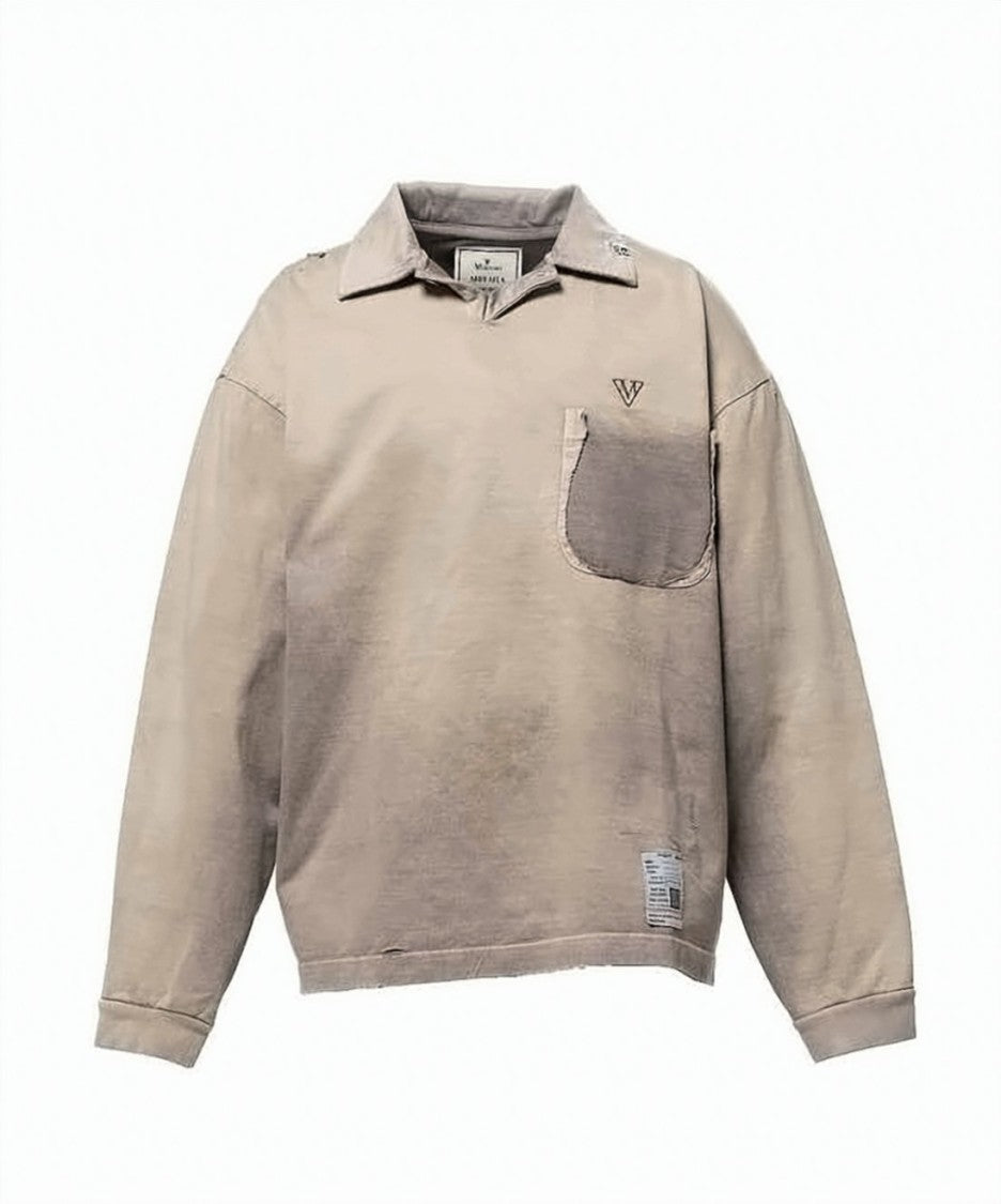 Maison Mihara Yasuhiro Relaxed Fit Long-Sleeve Polo Shirt