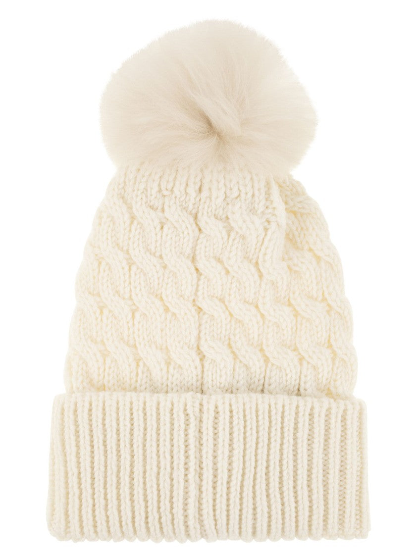 Moncler Grenoble Wool Hat With Pom Pom