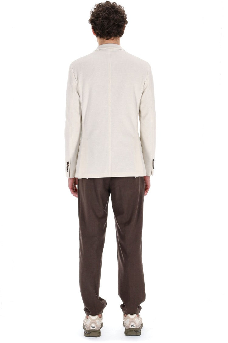 Eleventy Double-Breasted Cotton Comfort Knitted Jacket