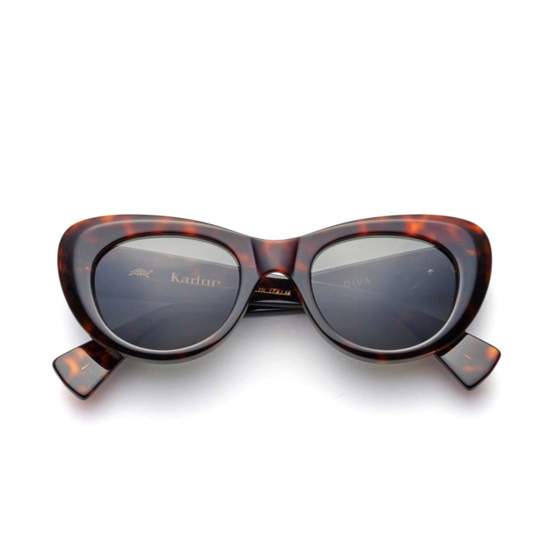 Kador Diva Cat-Eye Tortoiseshell Sunglasses With Bold Retro Flair