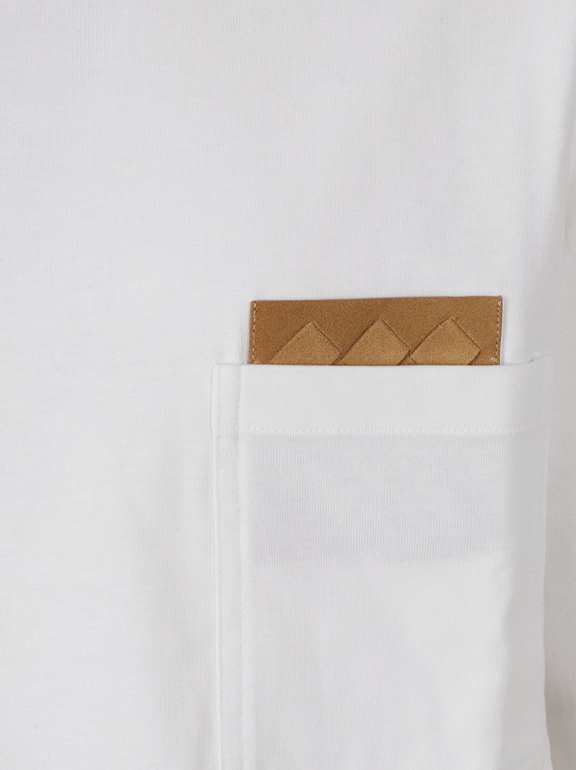 Bottega Veneta Pocket Leather Accent T-Shirt