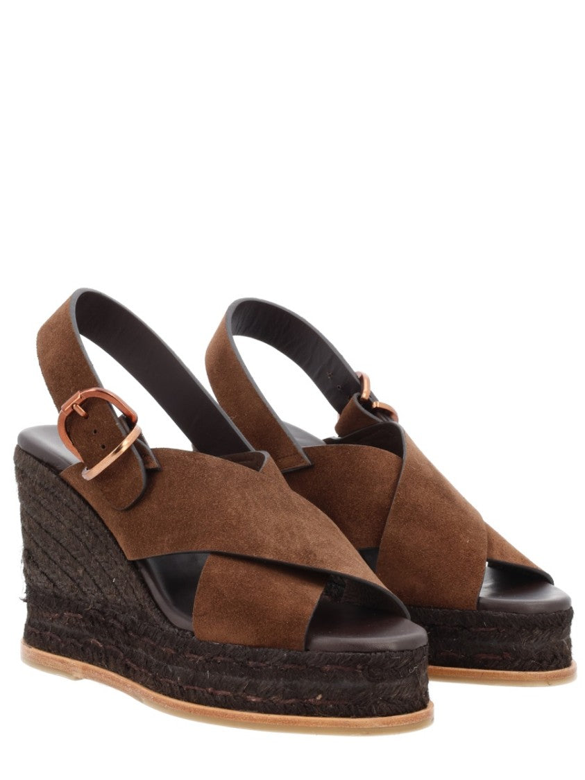 Castaner Brown Betina Suede Wedge Sandals