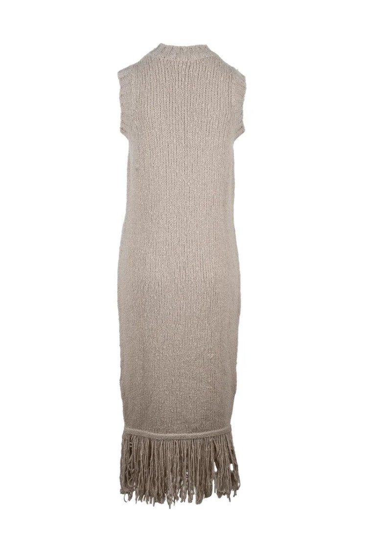 Eleventy Sleeveless Bouclé Dress - Beige