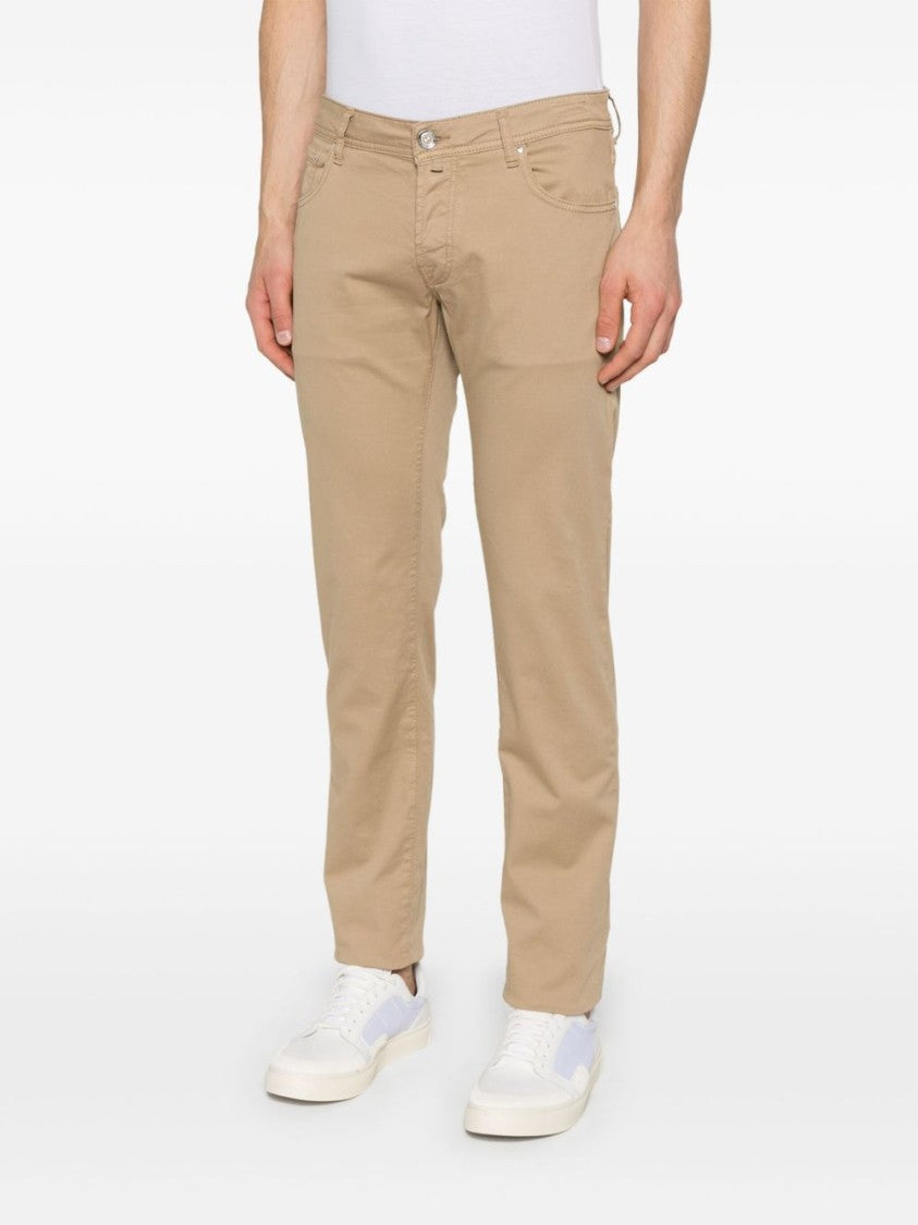 Jacob Cohen Almond Beige Jeans With Classic Five-Pocket Design
