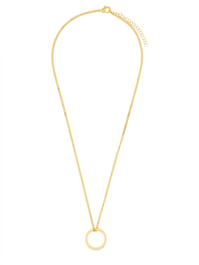 Mm6 By Maison Margiela Minimal Logo Ring Necklace