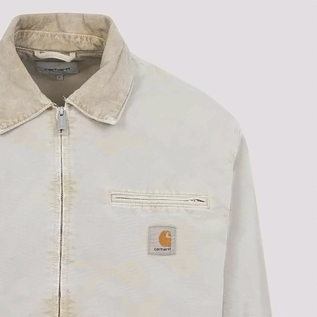 Carhartt Wip Deconstructed Canvas Jacket With Front Zipper And Vintage Appeal