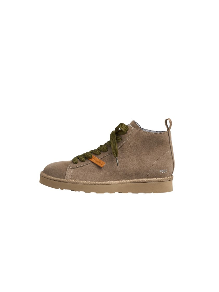 Panchic Walnut Brown Suede Sneakers