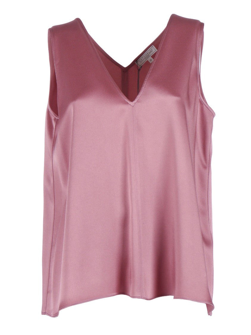 Antonelli Firenze Silky Sleeveless V Neck Blouse